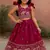 Ranipink soft pure cosmos with sequence embrodiery work pattu pavadai set