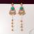 Aqua green color long kasmiri earrings