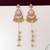 White color long kasmiri earrings