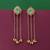 Pista green color long kasmiri earrings