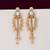 White color long kasmiri earrings