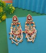 Rani color long kasmiri earrings