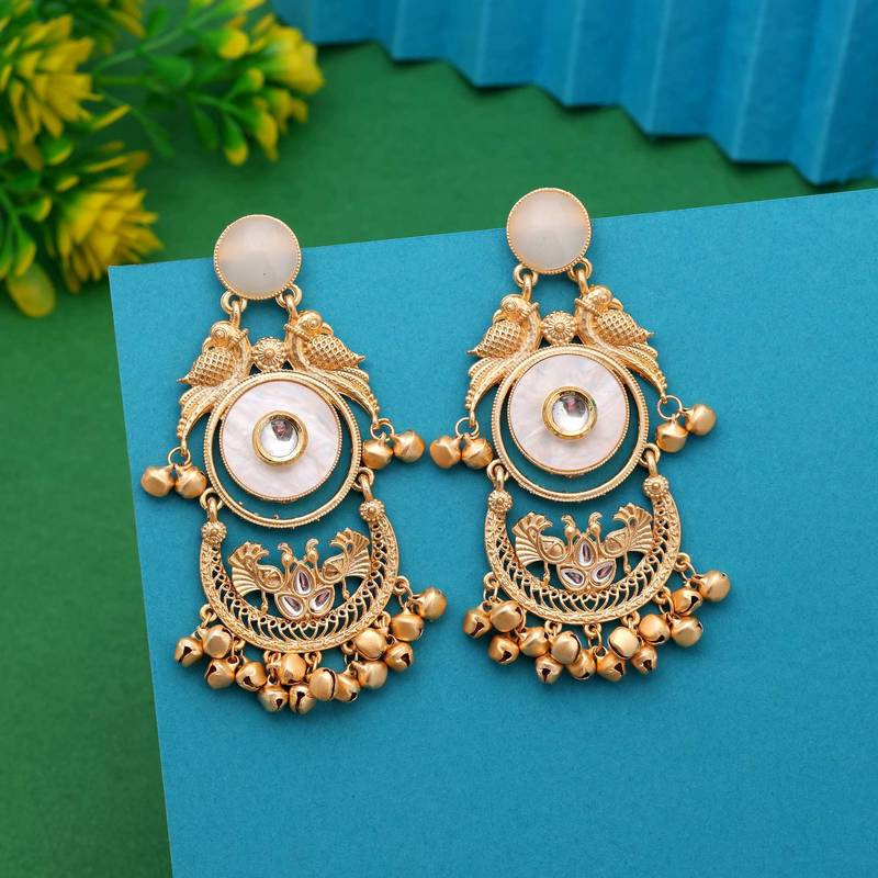 White color amrapali earrings