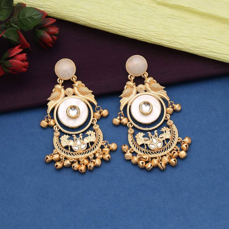 White color amrapali earrings