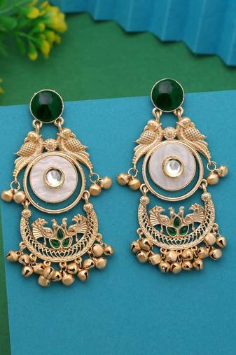 Green color amrapali earrings
