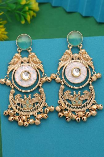 Pista green color amrapali earrings