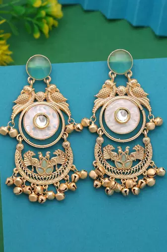 Pista green color amrapali earrings