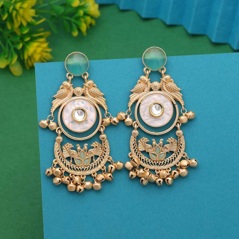 Pista green color amrapali earrings