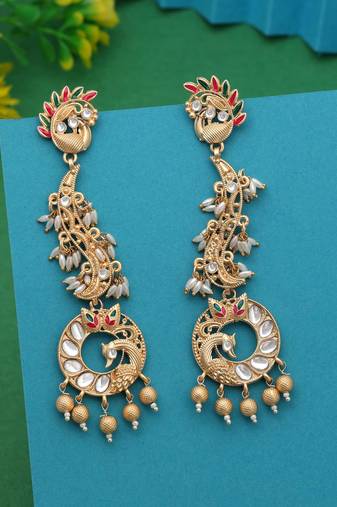 White color amrapali earrings
