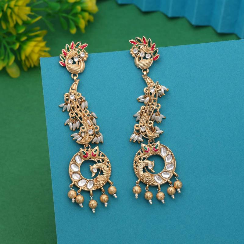 White color amrapali earrings