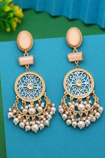 White color amrapali earrings