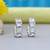 Silver color american diamond earrings