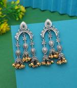 Green color oxidised earrings