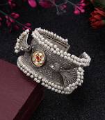 Gold & silver color oidised bracelet