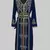 Navy Blue color Handmade Moroccan Kaftan with hijjab