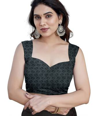 Black Color Digital Printed Chiffon Saree 5