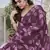 Plum Color Digital Printed Chiffon Saree