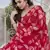 Red Color Digital Printed Chiffon Saree
