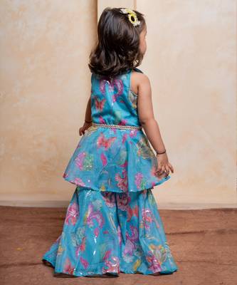 Blue printed santoon co ord set 3