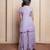 Lavender embroidered  organza  kurta set