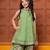 Green embroidered organza Kurta Set