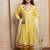 Yellow embroidered  organza  kurta set