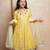 Yellow embroidered  organza  kurta set