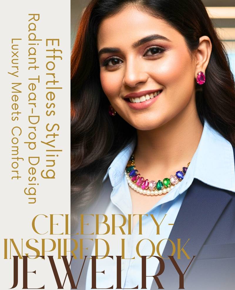 pearl mala ad & cz cubic zerconia crystal gemstone-studded jewelry set