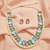 pearl mala light multi ad & cz cubic zerconia crystal gemstone jewelry set