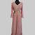 Peach color luxurious Handmade Moroccan Kaftan with hijjab