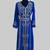 Royal-Blue color luxurious Handmade Moroccan Kaftan with hijjab