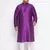 Men's purple silk blend kurta pyjama set