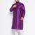 Men's purple silk blend kurta pyjama set