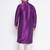Men's purple silk blend kurta pyjama set