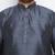 Men's slate silk blend kurta pyjama set