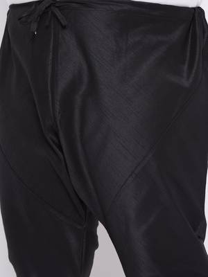 Men's slate silk blend kurta pyjama set 5