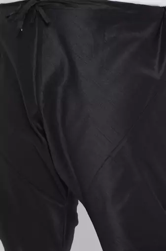 Men's slate silk blend kurta pyjama set