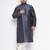 Men's slate silk blend kurta pyjama set