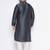 Men's slate silk blend kurta pyjama set