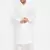 Men's white silk blend kurta pyjama set