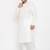 Men's white silk blend kurta pyjama set