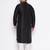 Men's black silk blend kurta pyjama set