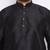Men's black silk blend kurta pyjama set