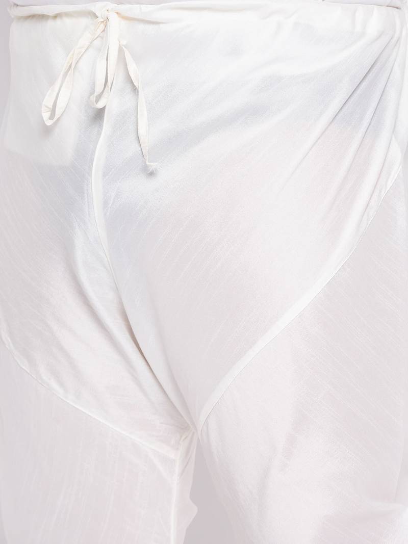 Men's black silk blend kurta pyjama set