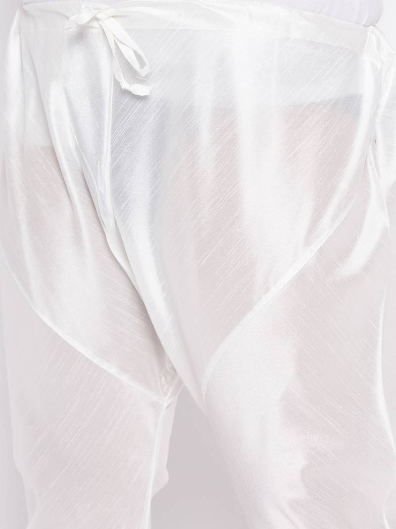 Men's royal blue silk blend kurta pyjama set