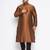 Men's coffee silk blend kurta pyjama set