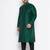Men's gree silk blend kurta pyjama set
