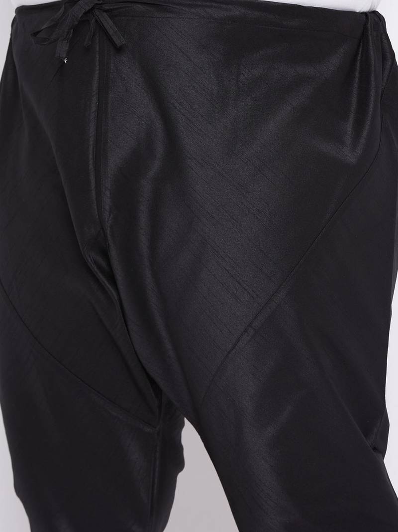 Men's gree silk blend kurta pyjama set