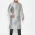 Men's grey and black silk blend kurta pyjama set