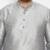 Men's grey and black silk blend kurta pyjama set